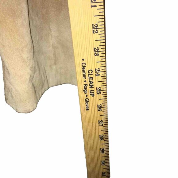 Venezia 70s Penny Lane Coat 18-20 Fur Trim Tan Mid - Picture 12 of 12